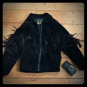 Totally-Rad Leather Fringed Jacket